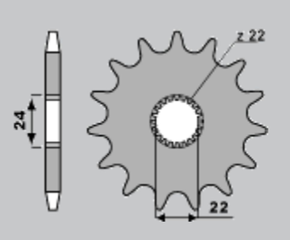 PBR řetězové kolo přední 406 14 18NC APRILIA 125 (88-93) (řetěz 520) (MADE IN ITALY)